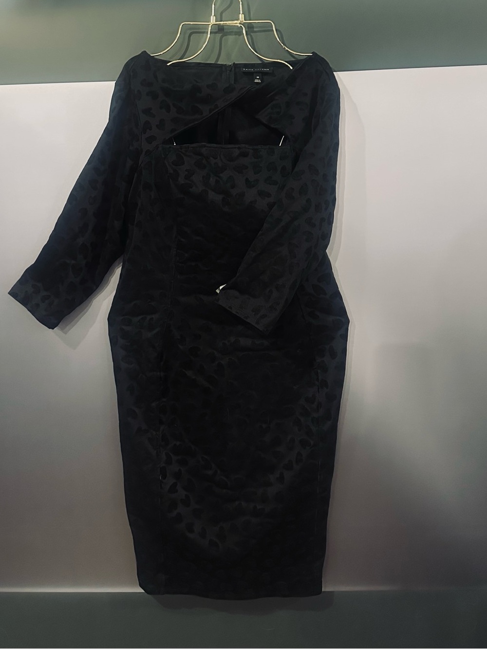 Lane Bryant Flocked Heart BodyCon Dress